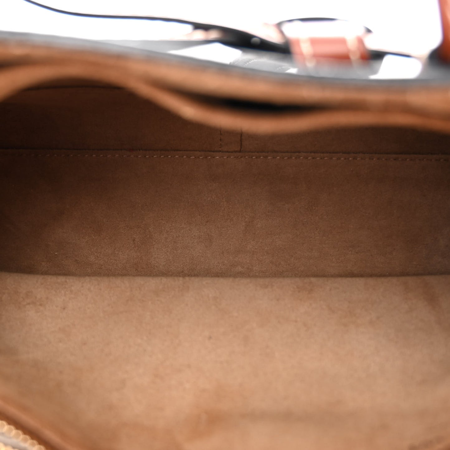 Calfskin Small Gate Tote Pecan Black