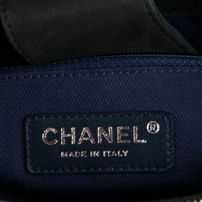 Chanel Iridescent Calfskin Small New Bubble Quilt Tote Dark Grey 6 of 7