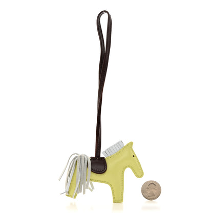 Hermes Milo Lambskin Grigri Rodeo Horse Bag Charm PM Jaune Bourgeon Bleu Brume Rouge Sellier 2 of 5