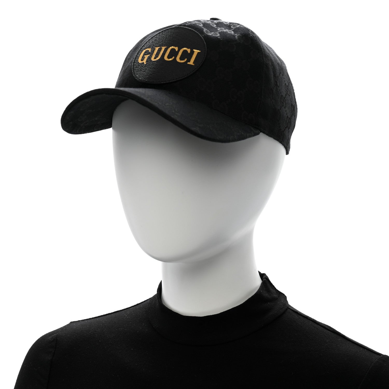 Gucci Monogram Textured Dollar Calfskin Zeno Baseball Hat M Black 2 of 11