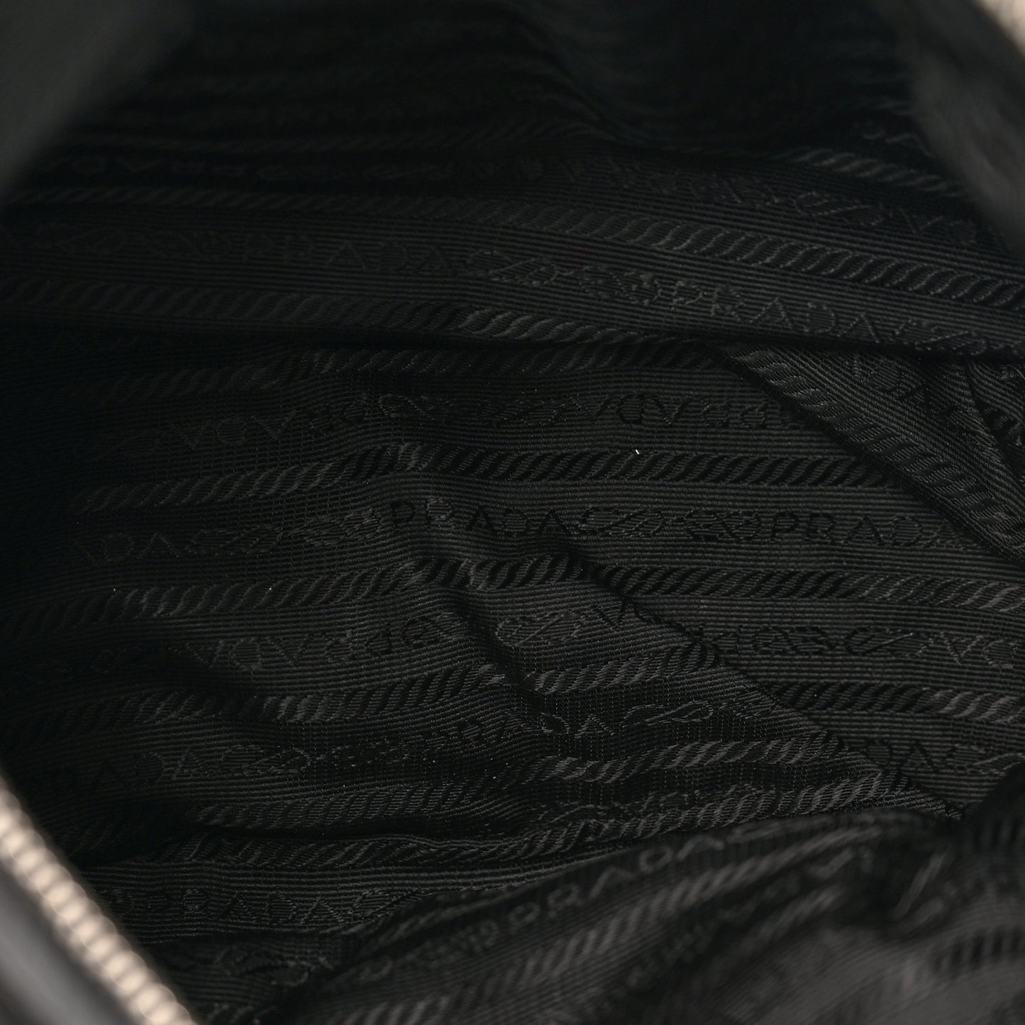 Nylon Tessuto Impuntu Quilted Shoulder Bag Black