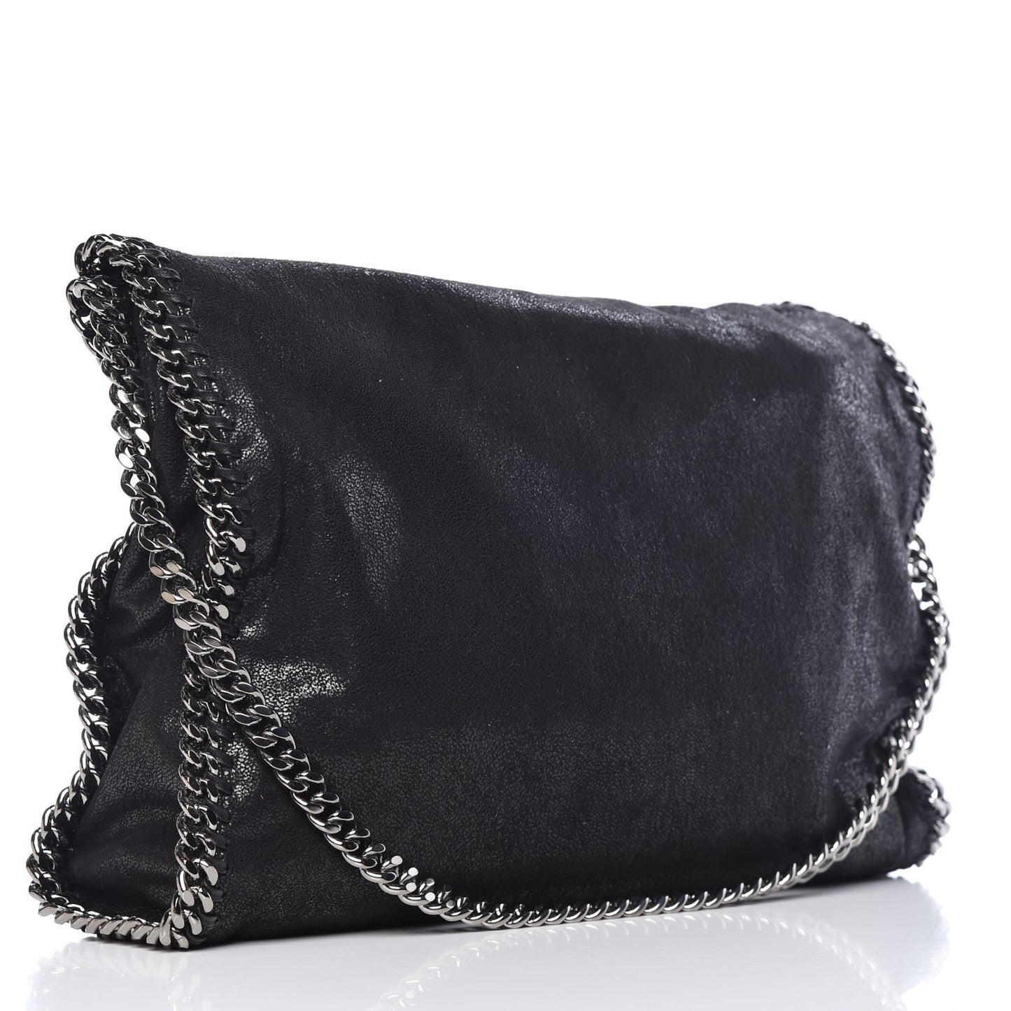 Shaggy Deer Falabella Fold Over Tote Black