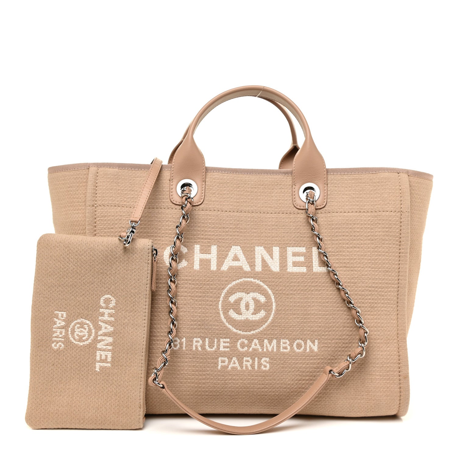 Chanel Mixed Fibers Medium Deauville Tote Beige 1 of 20