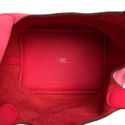 Hermes Taurillon Clemence Picotin Lock 18 PM Rose Extreme 5 of 10