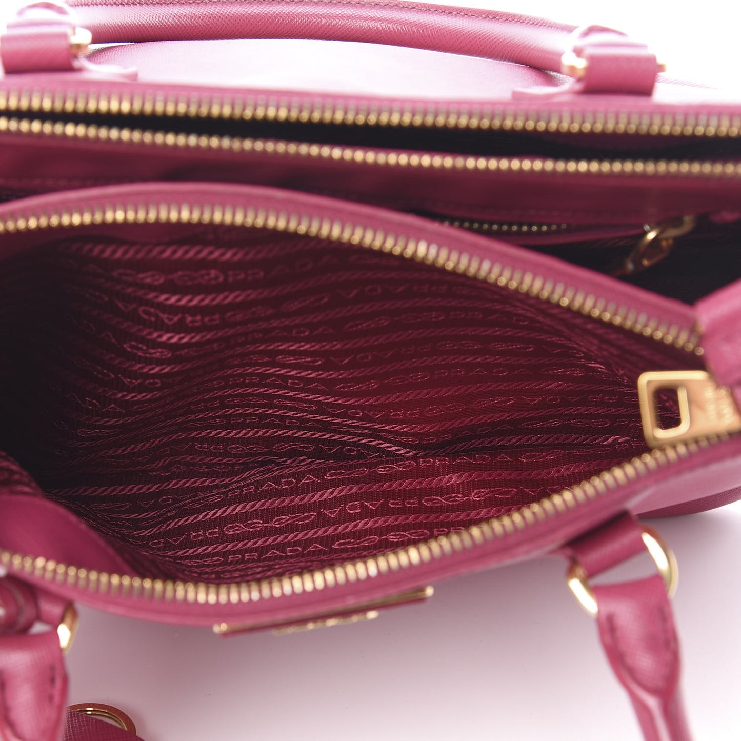 Saffiano Small Galleria Double Zip Tote Ibisco