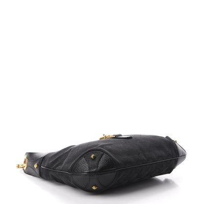 Gucci Monogram Piston Lock Jackie O Hobo Black 4 of 10