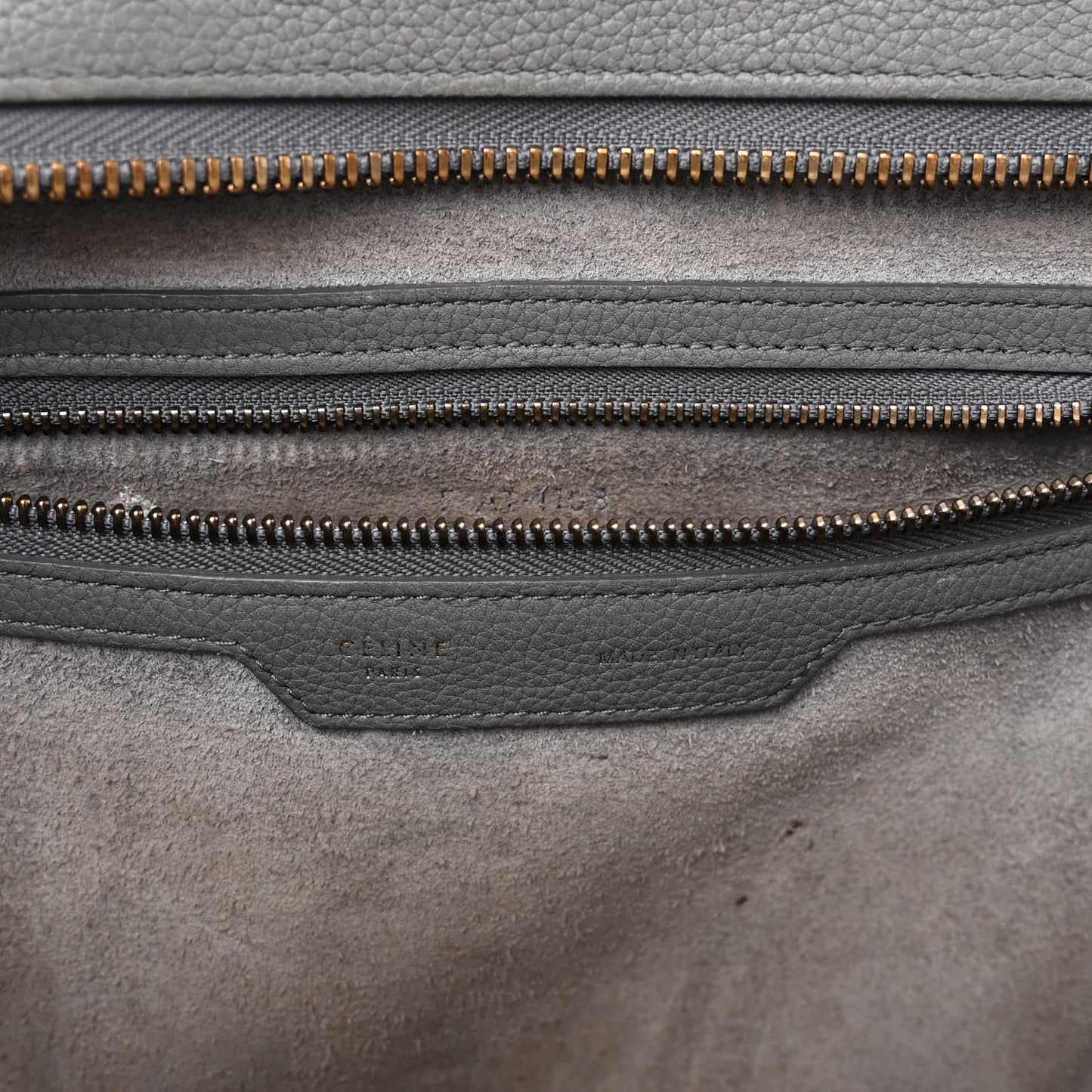 Drummed Calfskin Mini Luggage Kohl