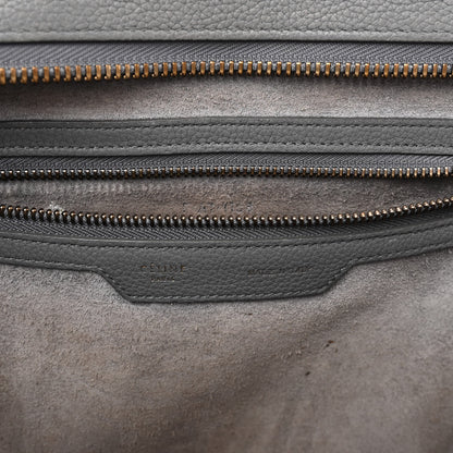 Celine Drummed Calfskin Mini Luggage Kohl 6 of 15
