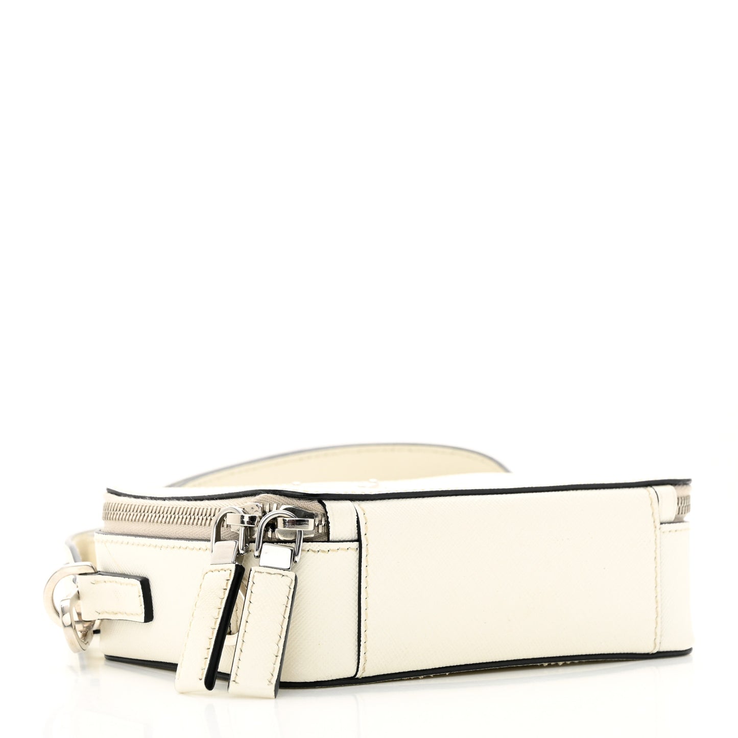 Saffiano Travel Small Brique Top Handle Crossbody Bag White