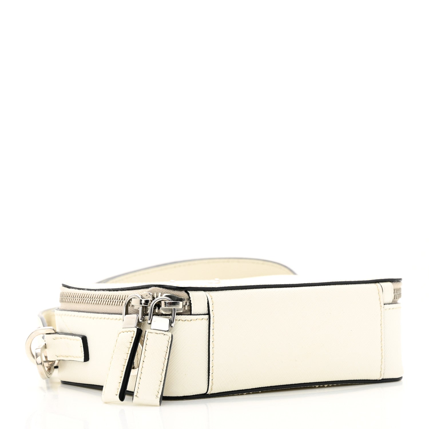 Prada Saffiano Travel Small Brique Top Handle Crossbody Bag White 4 of 22