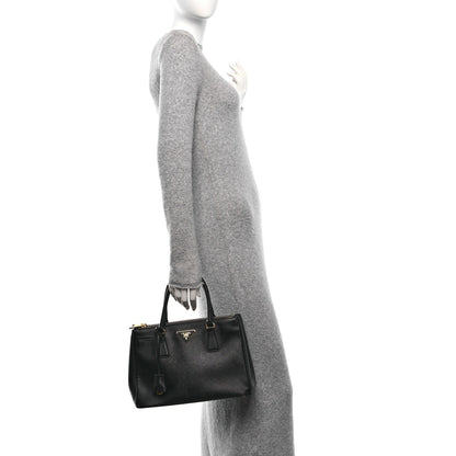 Prada Saffiano Medium Galleria Double Zip Tote Black 2 of 10