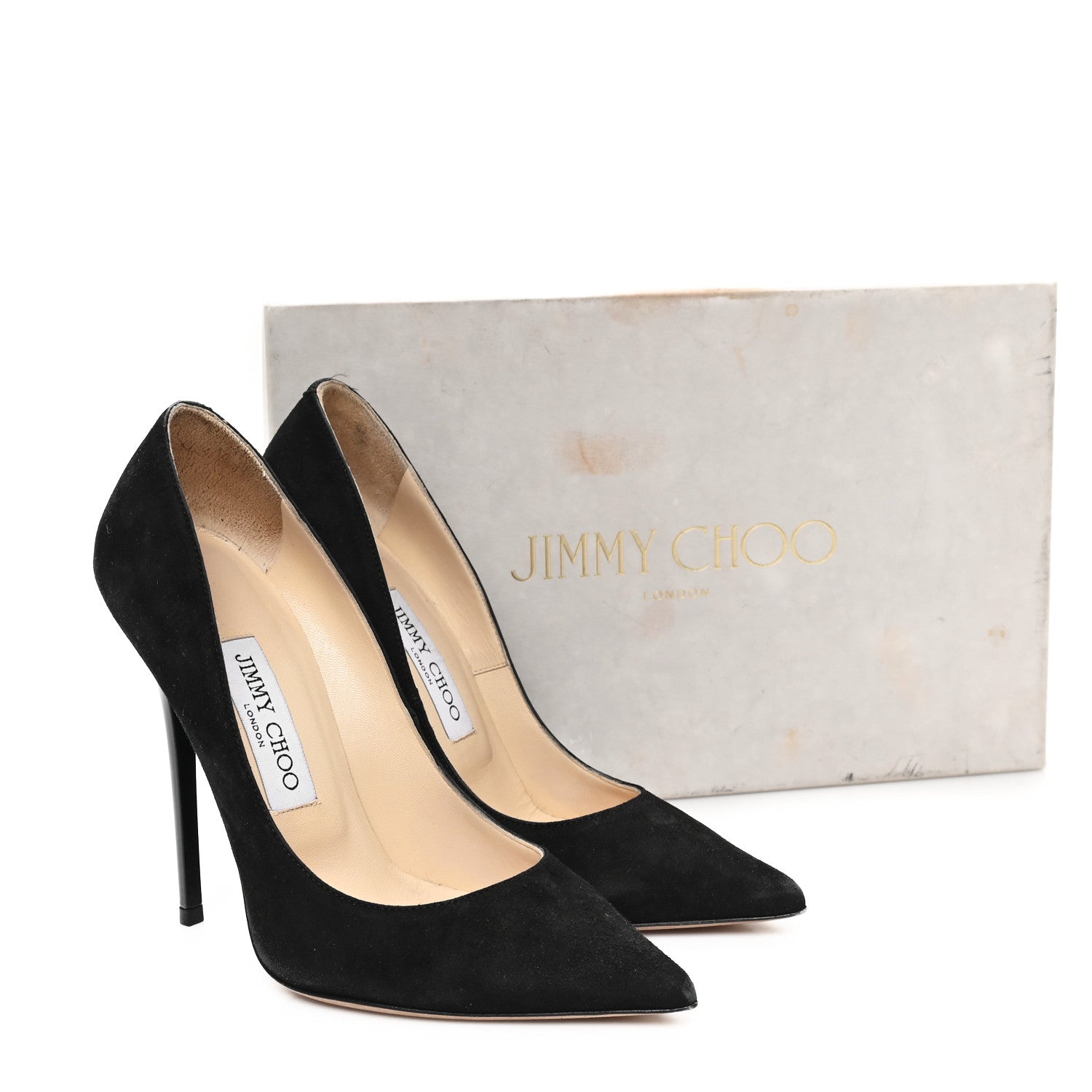 Jimmy Choo Suede Anouk 120 Pumps 37 Black 1707366 – FASHIONPHILE