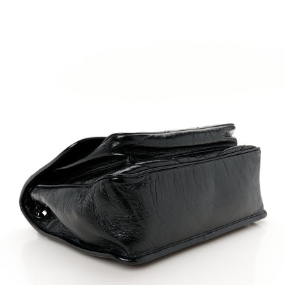 Saint Laurent Crinkled Calfskin Matelasse Monogram Medium Niki Chain Satchel Black 4 of 10