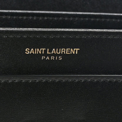 Saint Laurent Box Calfskin Monogram Medium Solferino Satchel Black 6 of 10