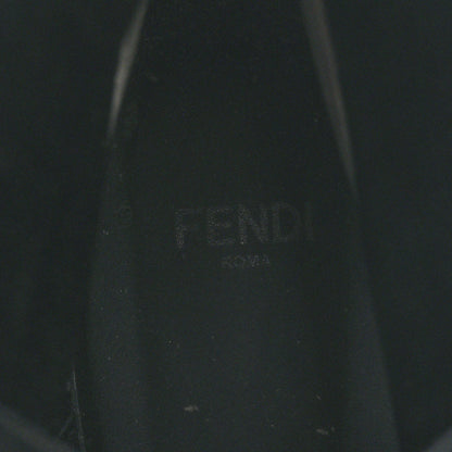 Fendi Calfskin Stretch Fabric Rockoko Biker Boots 38 Tobacco Black Marino 7 of 11