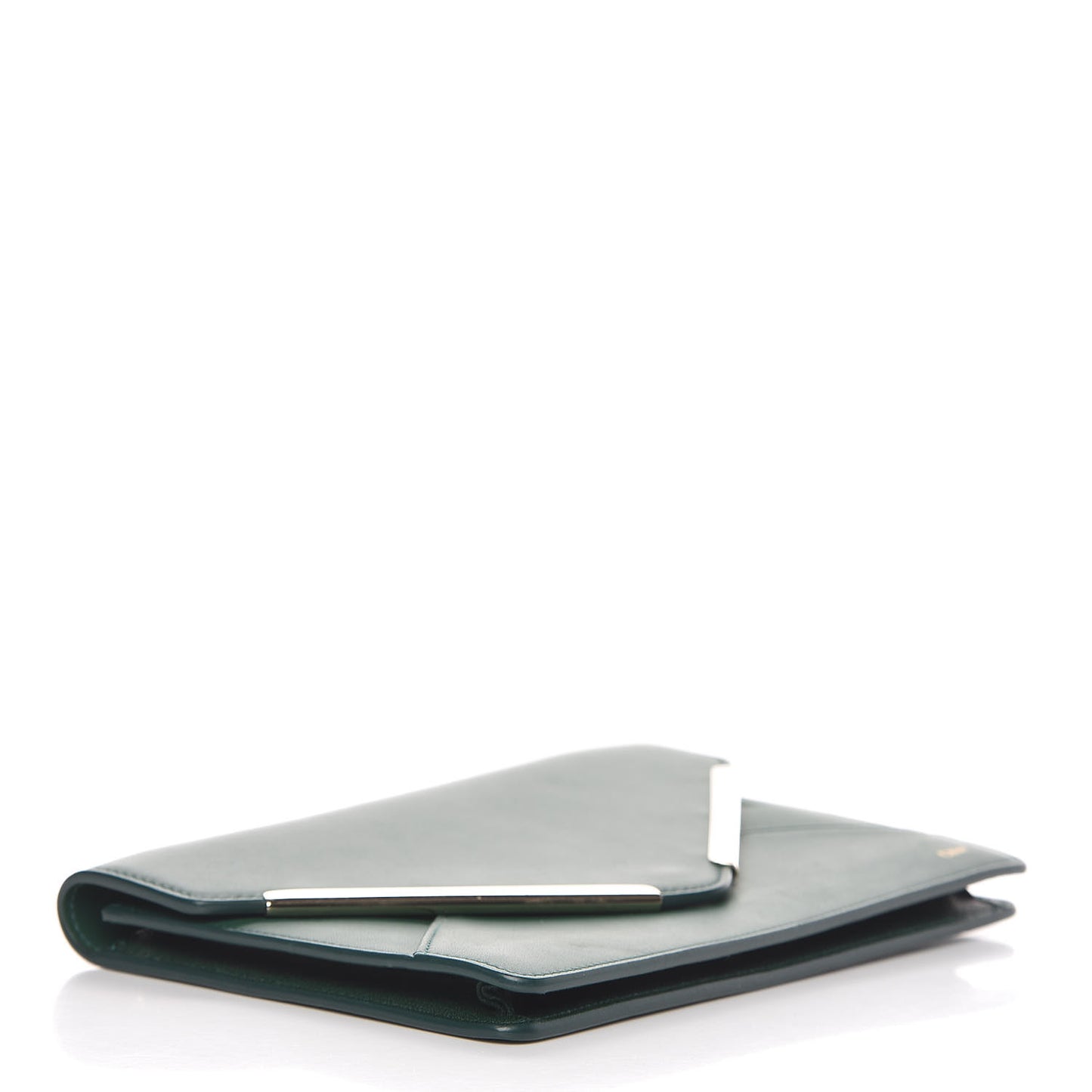 Calfskin Chain Wallet Green