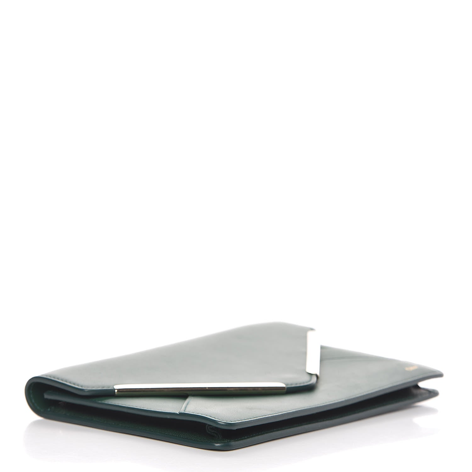 Chloe Calfskin Chain Wallet Green 4 of 14