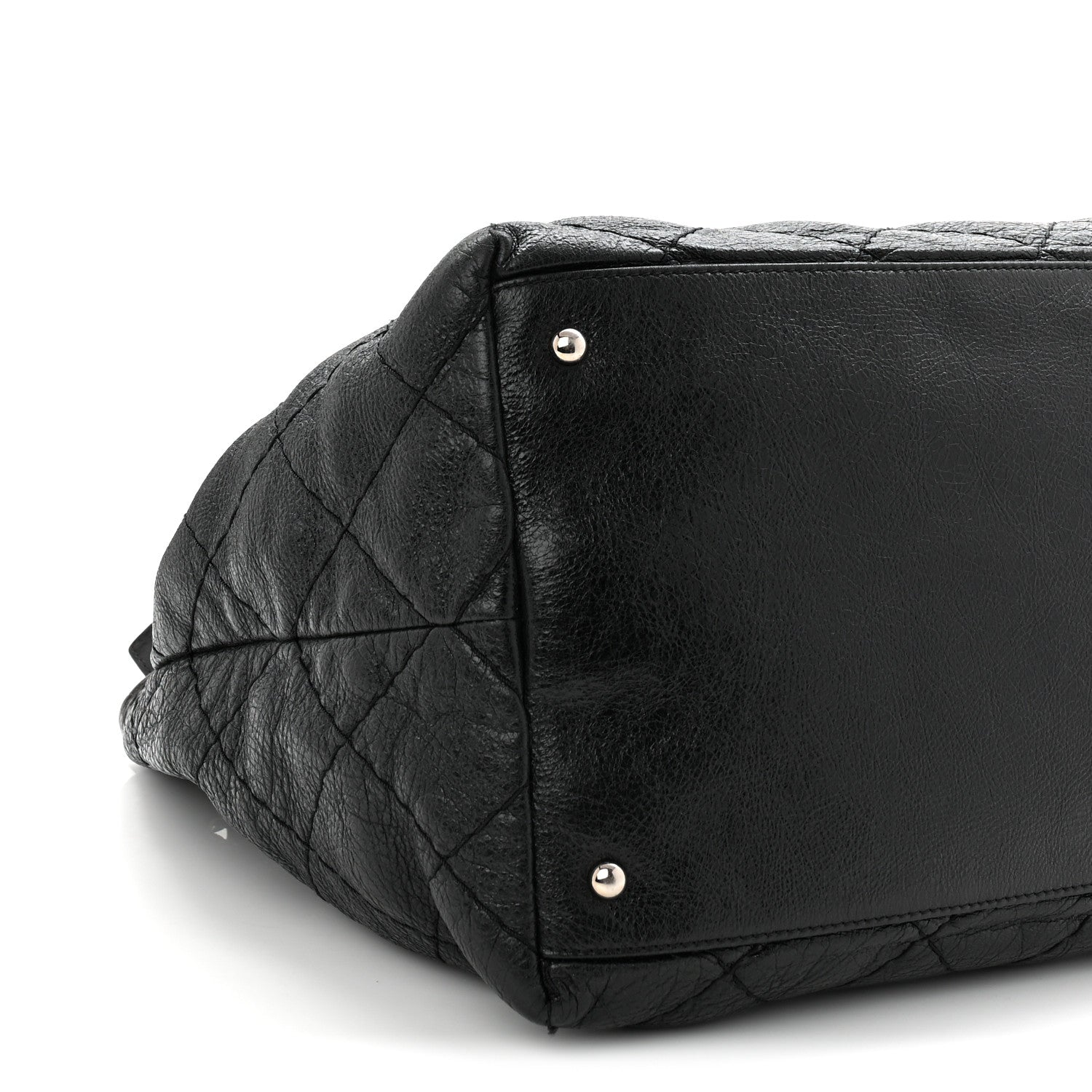 Chanel Glazed Calfskin On The Road Drawstring Tote Black 4 of 10