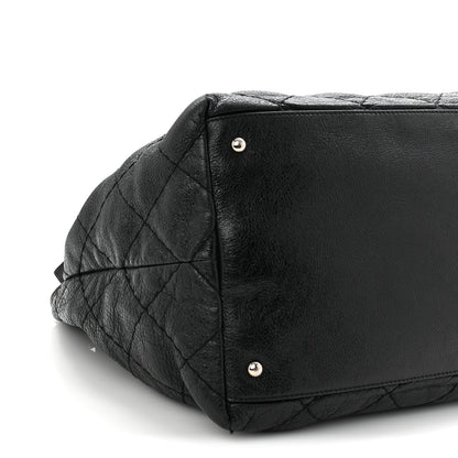 Chanel Glazed Calfskin On The Road Drawstring Tote Black 4 of 10