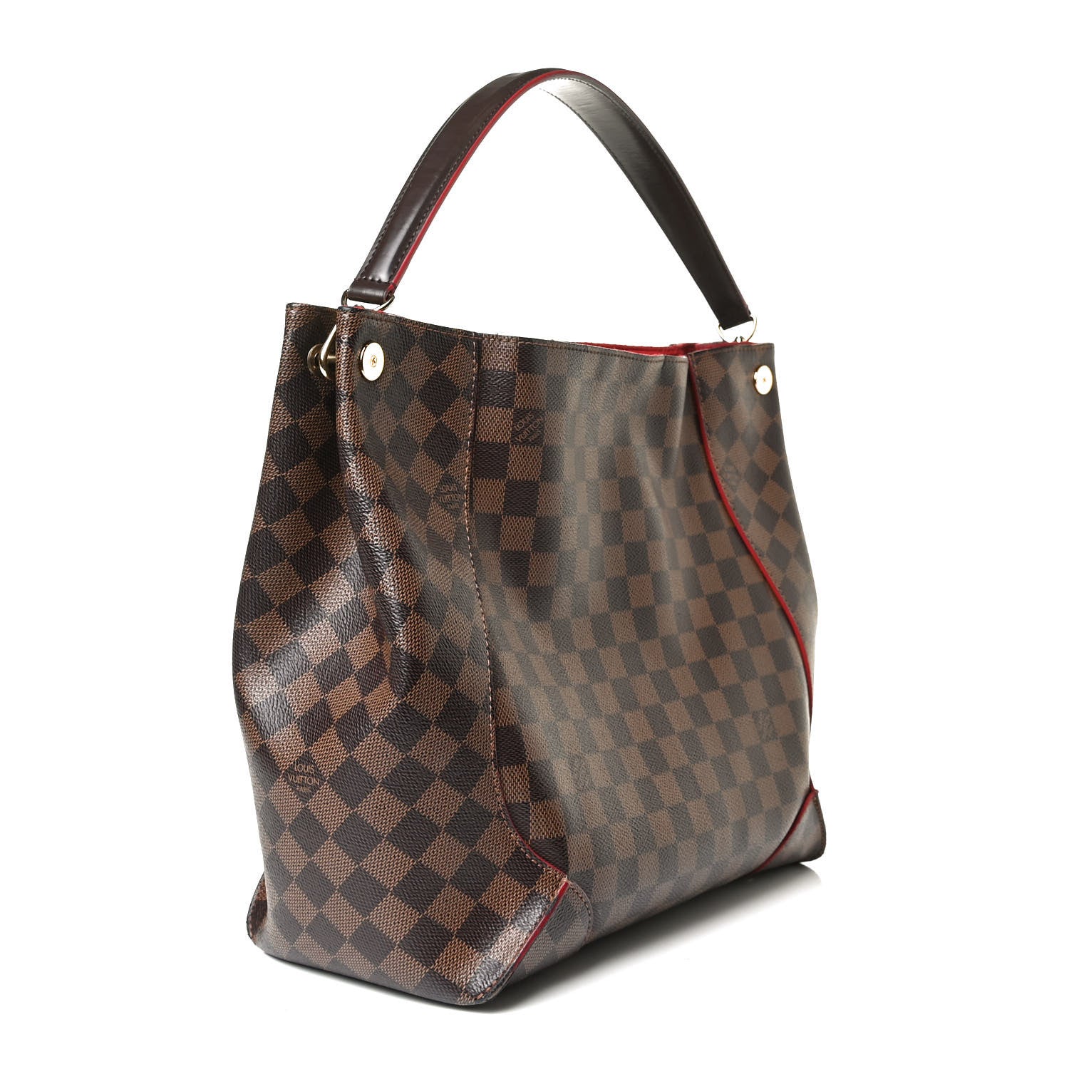 Louis Vuitton Damier Ebene Caissa Hobo Cherry 3 of 17