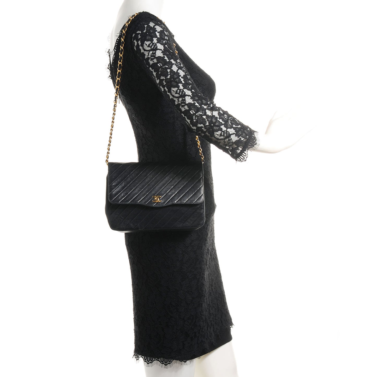 Lambskin Quilted Small Single Flap Black