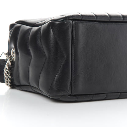 Saint Laurent Calfskin Y Quilted Monogram Small Loulou Bowling Bag Black 9 of 12