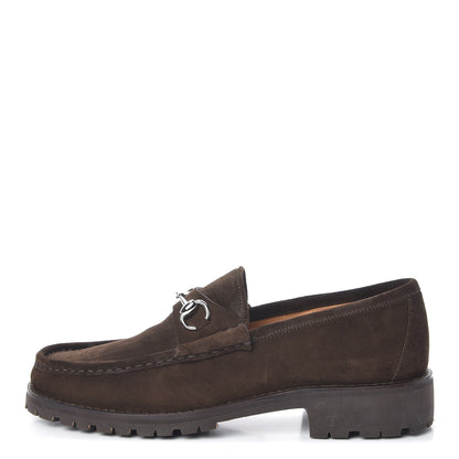 Gucci Suede Mens Horsebit Lug Sole Loafers 8.5 Jasper 1 of 11