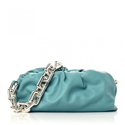 Bottega Veneta Calfskin The Pouch Chain Linloleum 1 of 9