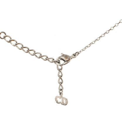 Christian Dior D Heart Necklace Silver 4 of 4