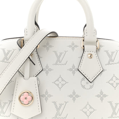 Louis Vuitton Monogram Embossed Calfskin Speedy Bandouliere 20 White Blanc 7 of 11