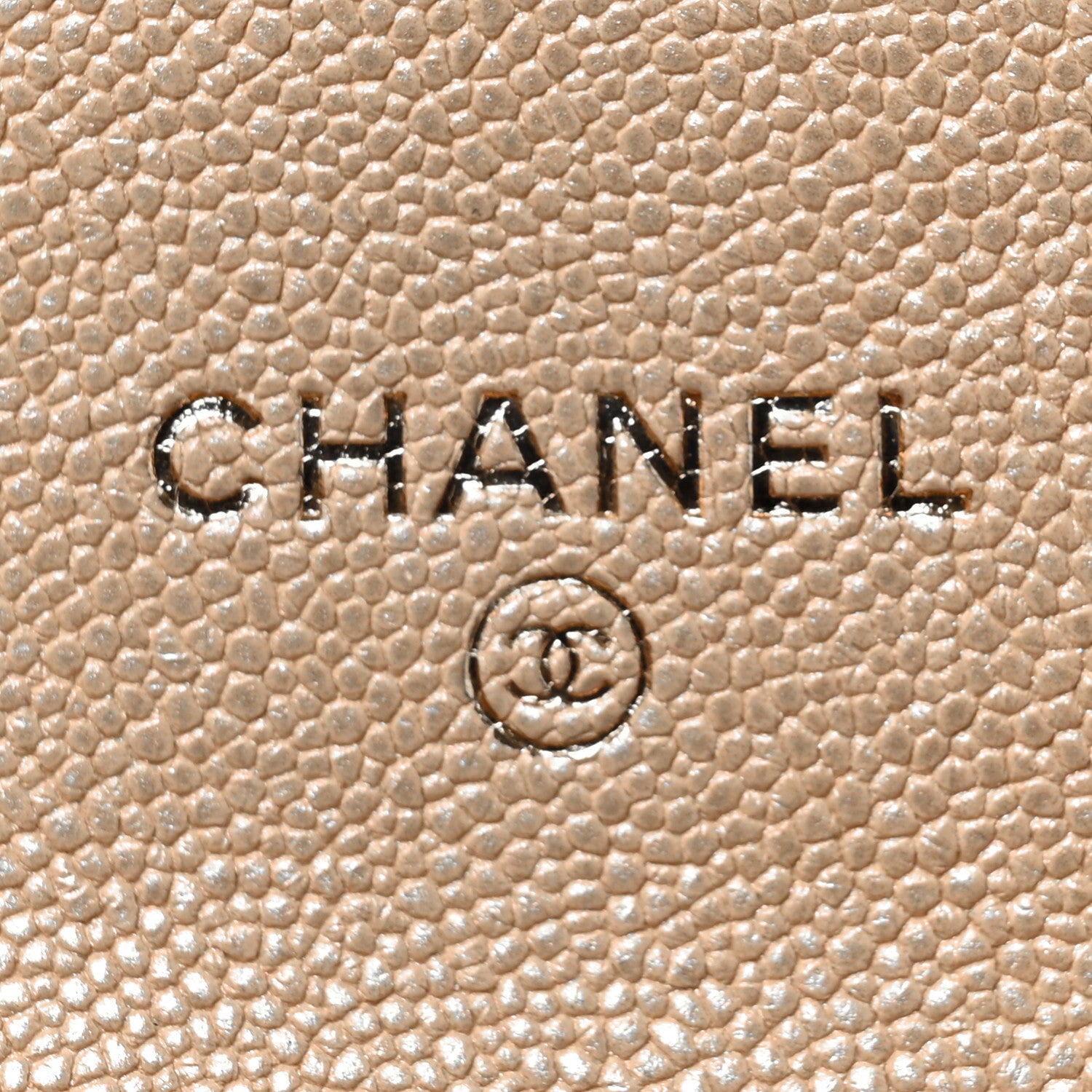 Chanel Iridescent Caviar Quilted Flap Card Holder On Chain Beige 6 of 10