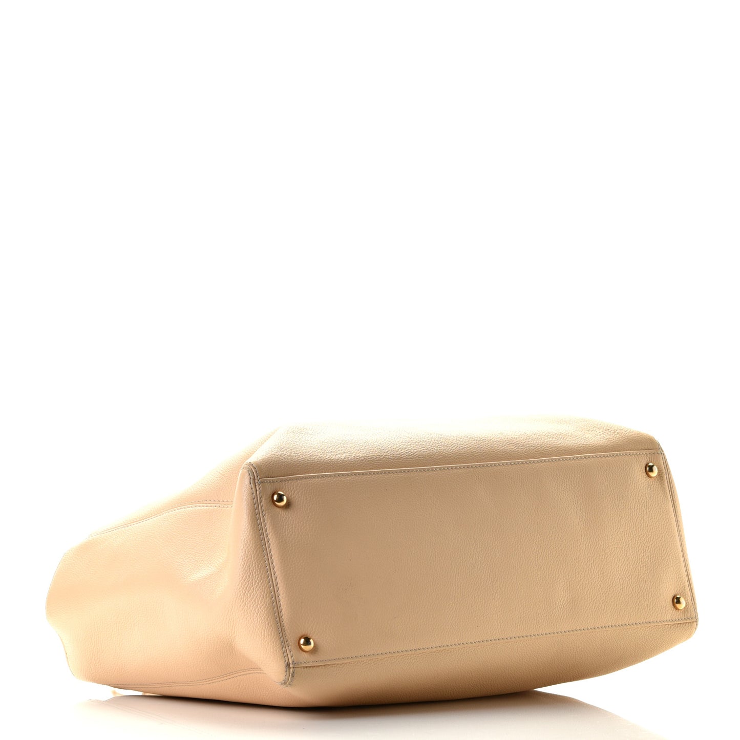 Calfskin Cerf Executive Shopper Tote Beige
