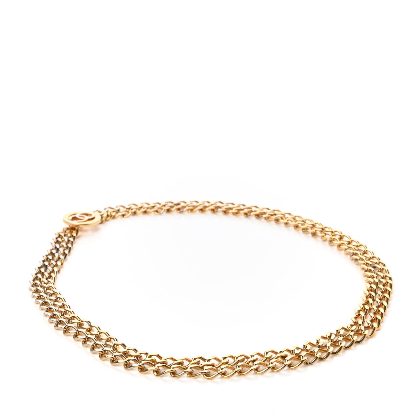 Metal Chain CC Belt Gold