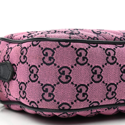 Gucci Monogram Multicolor Matelasse Diagonal Small GG Marmont Chain Shoulder Bag Pink Blue 9 of 10