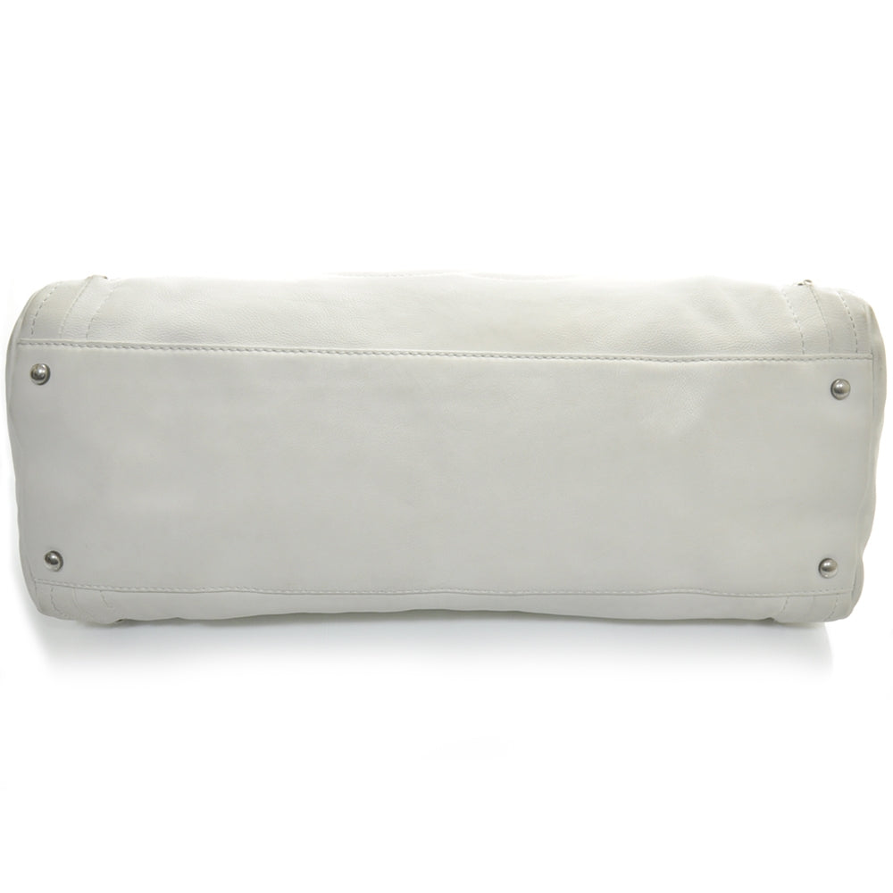 Chanel Leather Large Modern Chain Tote White 4 of 13