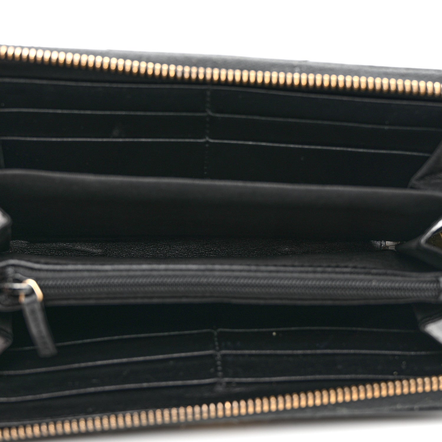 Gucci Calfskin Matelasse GG Marmont Zip Around Wallet Black 5 of 8