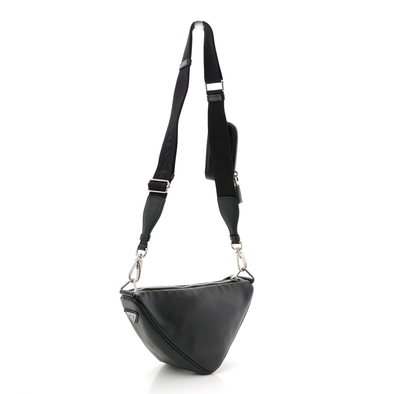Prada Grace Lux Triangle Shoulder Bag Black 3 of 10