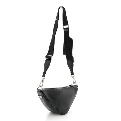 Prada Grace Lux Triangle Shoulder Bag Black 3 of 10