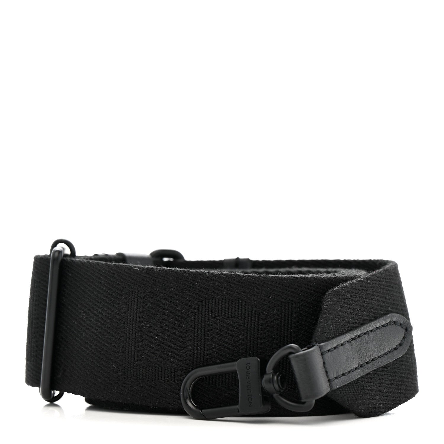 Louis Vuitton Jacquard Canvas Keepall Bandouliere Adjustable Shoulder Strap Black 1 of 3