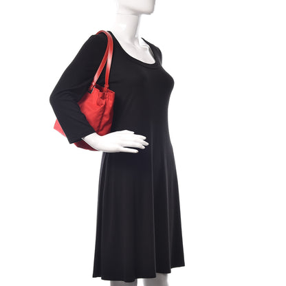 Prada Tessuto Nylon Mini Shopping Tote Rosso 2 of 13
