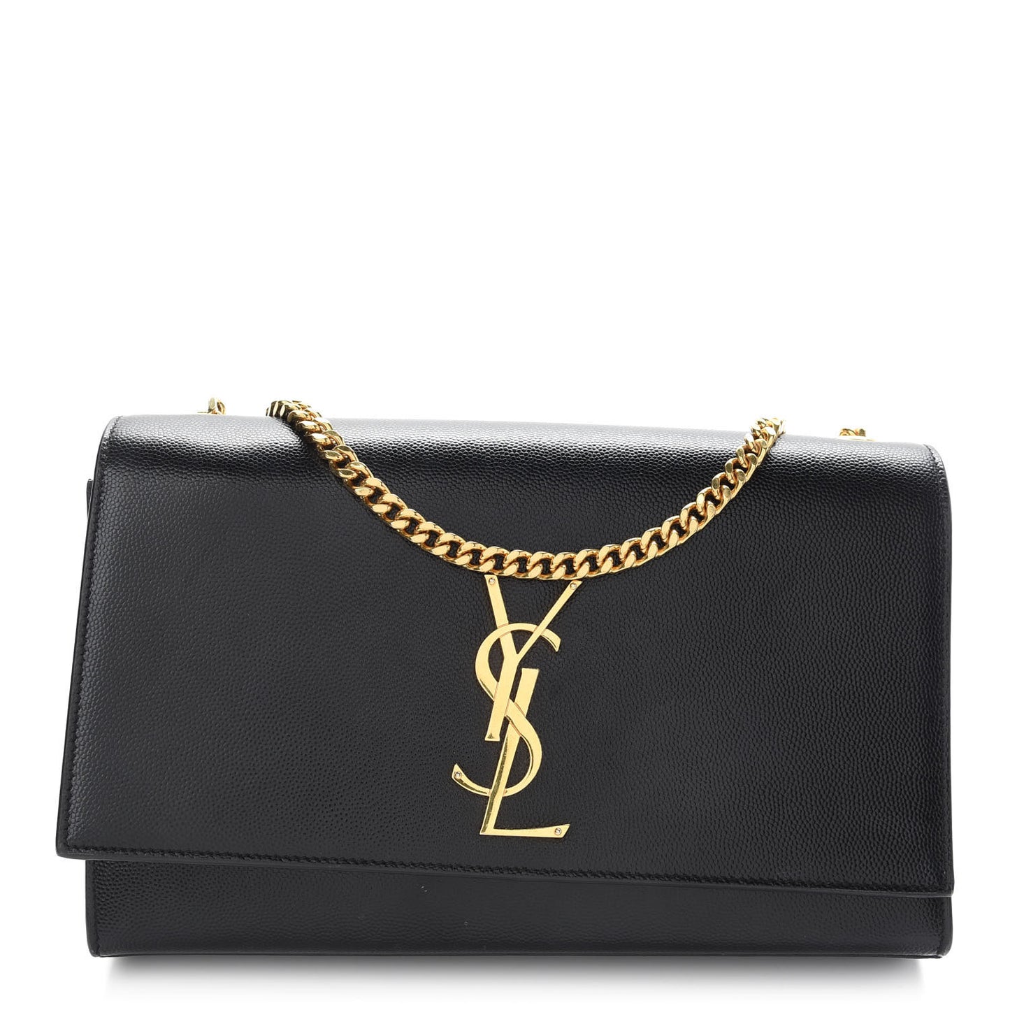 Grain De Poudre Medium Classic Monogram Kate Satchel Black