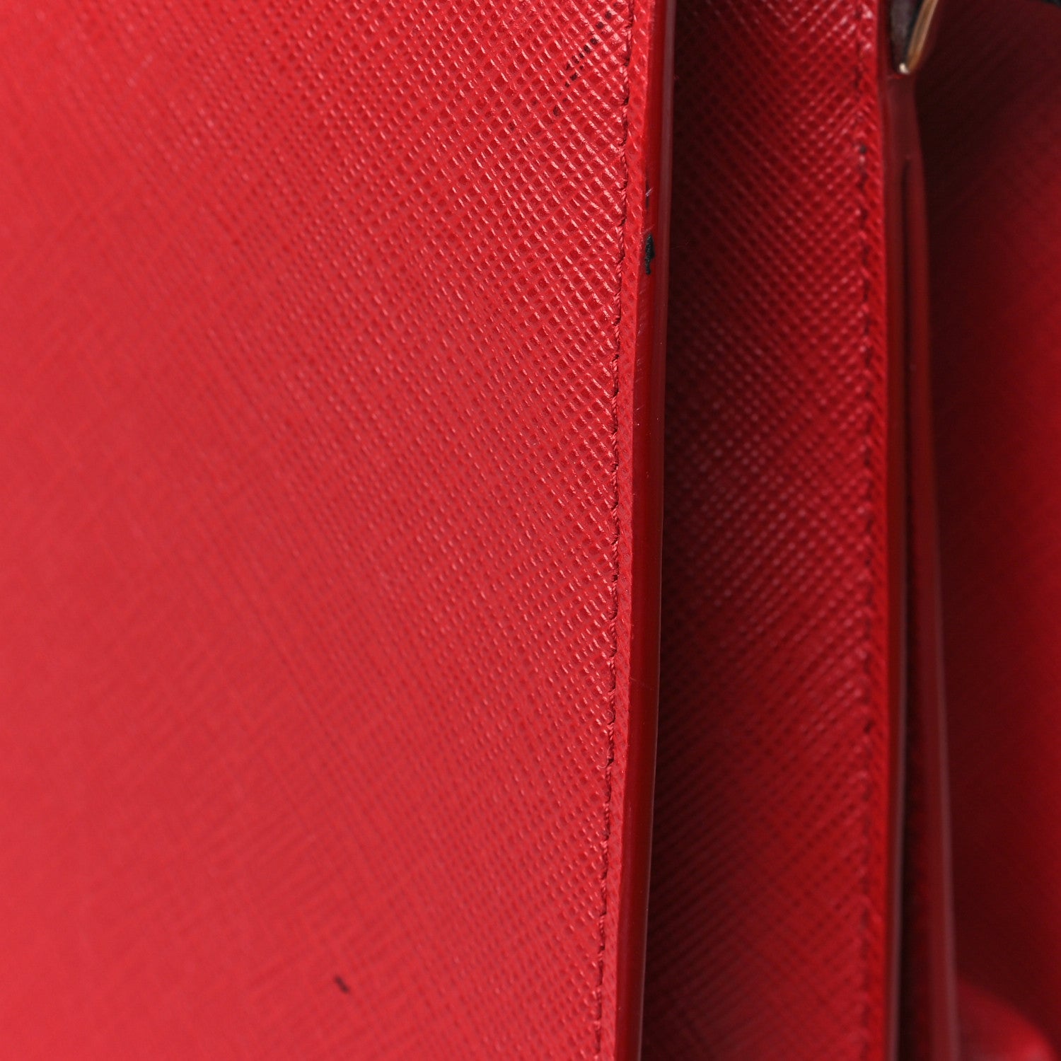 Prada Saffiano Print Shoulder Bag Alabastro Fuchsia 9 of 9