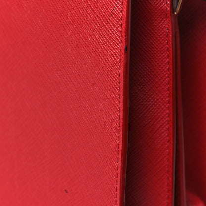 Prada Saffiano Print Shoulder Bag Alabastro Fuchsia 9 of 9