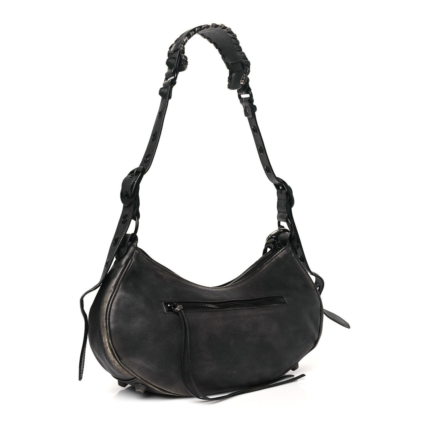Used Calfskin Small Le Cagole Shoulder Bag Black