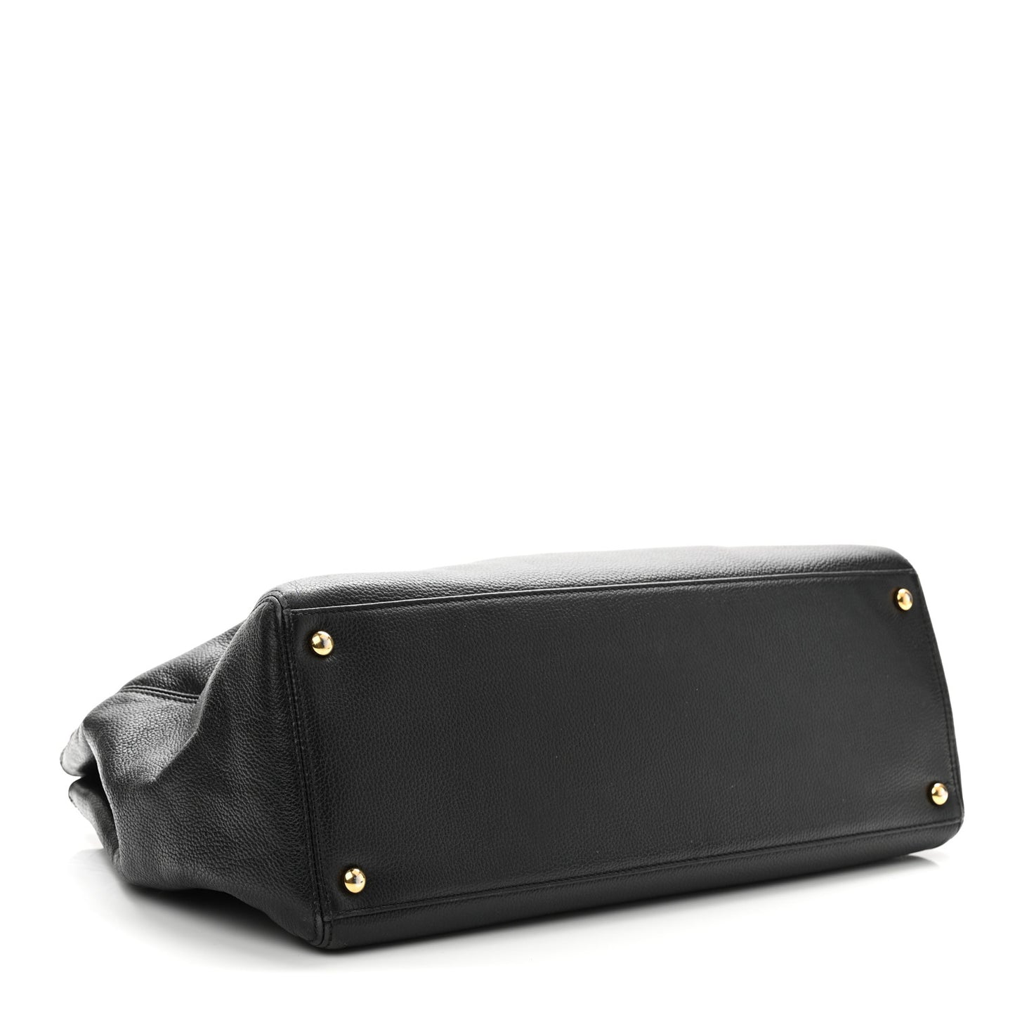 Calfskin Cerf Executive Shopper Tote Black