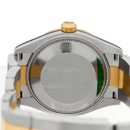 Rolex Stainless Steel 18K Yellow Gold Diamond 31mm Oyster Perpetual Datejust Watch Olive Green 278273 4 of 5