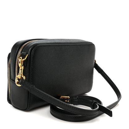 Christian Dior Grained Calfskin Caro Double Pouch Black 2 of 10