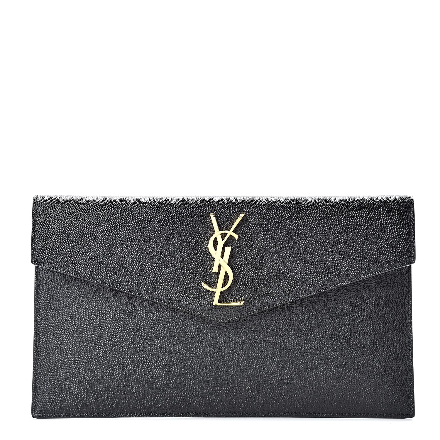 Saint Laurent Grain De Poudre Uptown Pouch Black 1 of 8