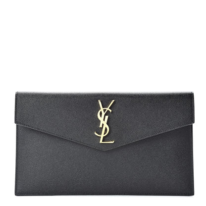 Saint Laurent Grain De Poudre Uptown Pouch Black 1 of 8
