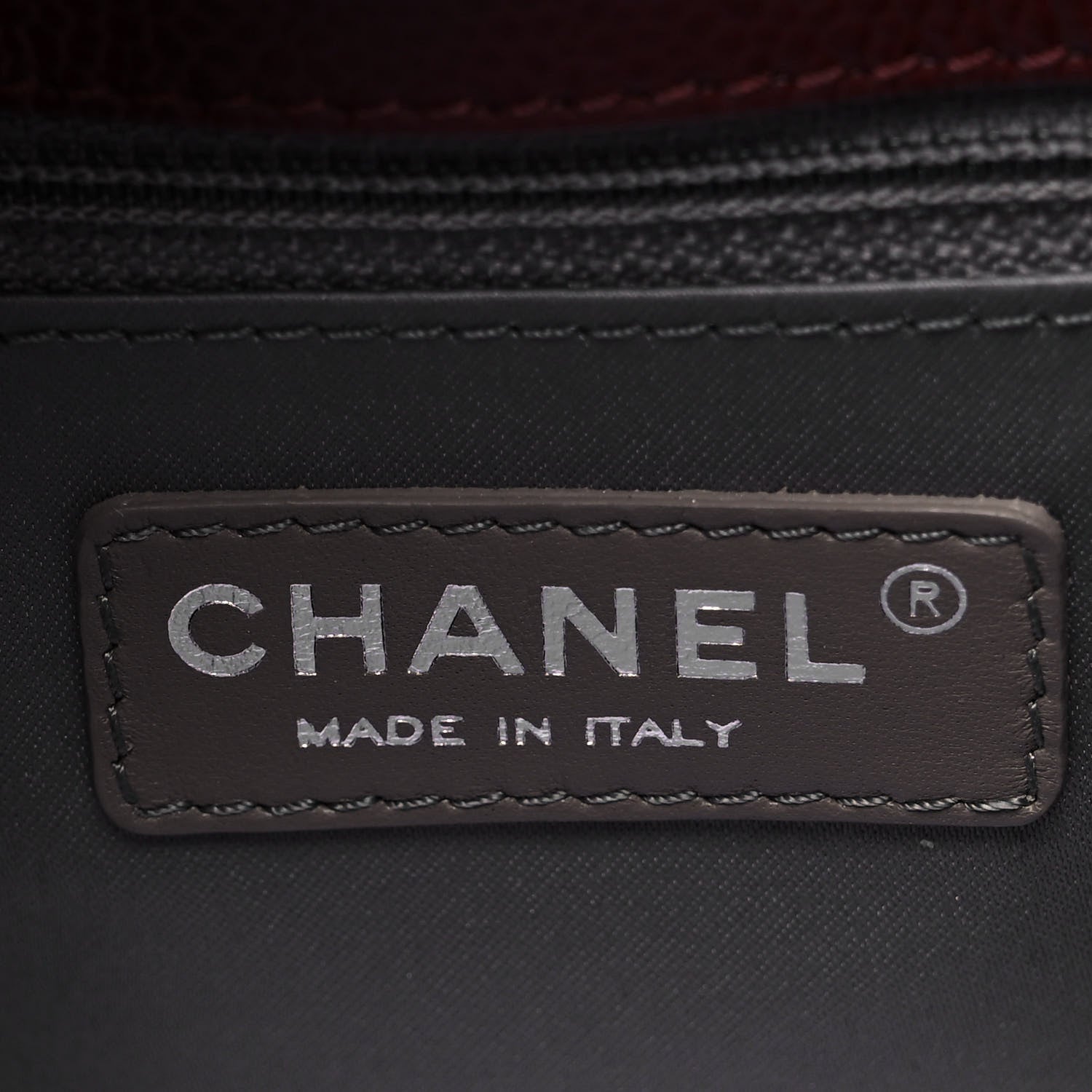 Chanel Caviar Quilted Petit Shopping Tote PST Burgundy 5 of 9